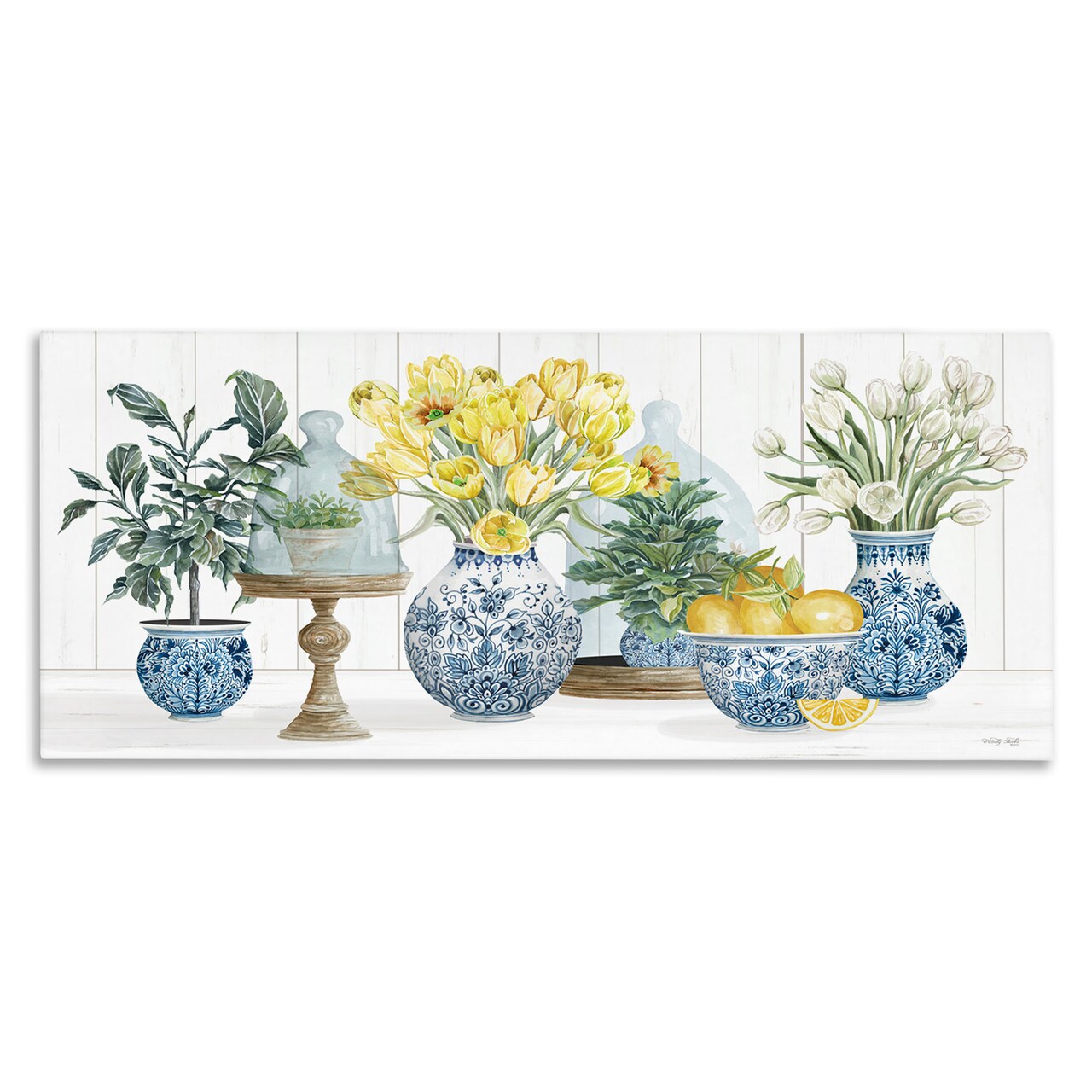 Stupell Industries Yellow Tulips & Lemon Fruits Canvas Wall Art